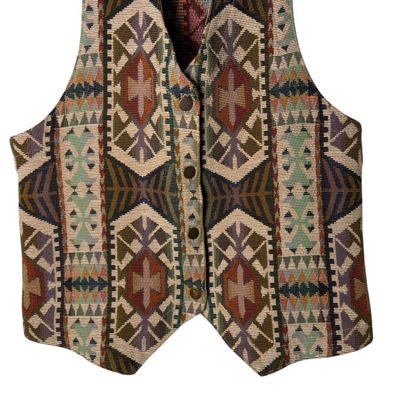Vintage Gotcha Covered Multicolor Patterned Vest - Picture 6 of 10